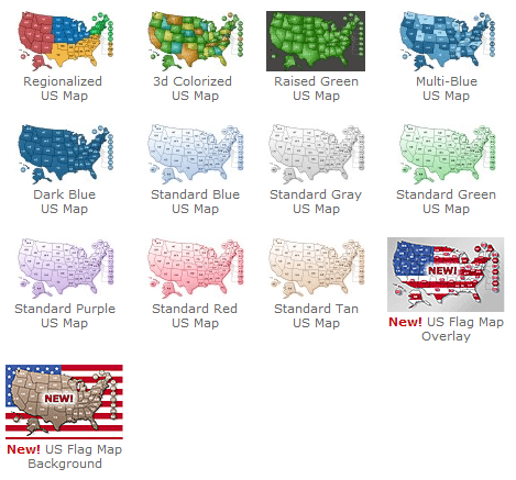 All Free Clickable U.S. Maps included