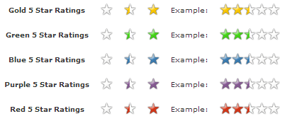 5 Star Review Icons