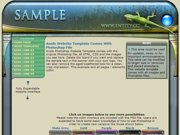 Free Lizard Web Template