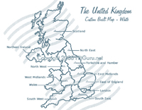 United Kingdom Clickable White Map